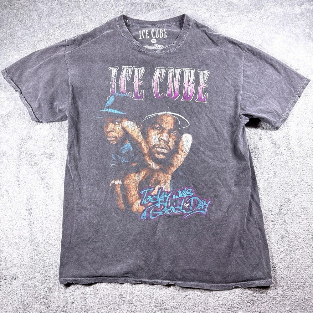 Ice‎ Cube Graphic T-Shirt Today Was a Good Day Gray Men's M